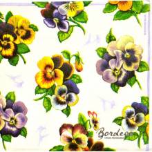 Serwetka decoupage firmy AMBIENTE bratki, bukieciki 25x25cm